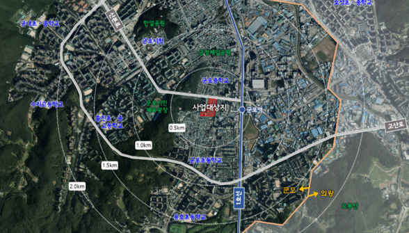 군포3구역재개발위치도