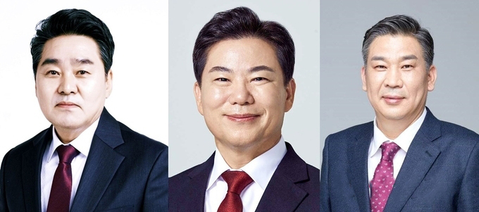 좌측부터 권태진 후보, 김기남 후보, 최승재 후보