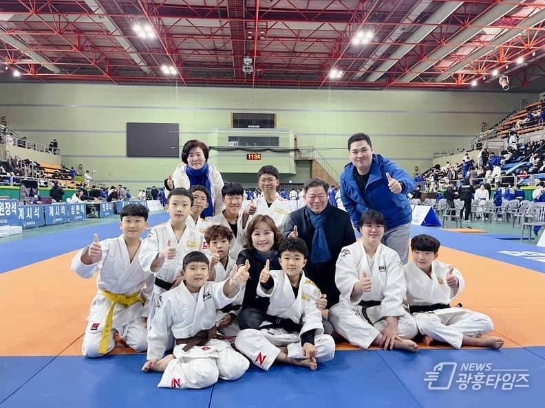광명시장배 유도대회 참석