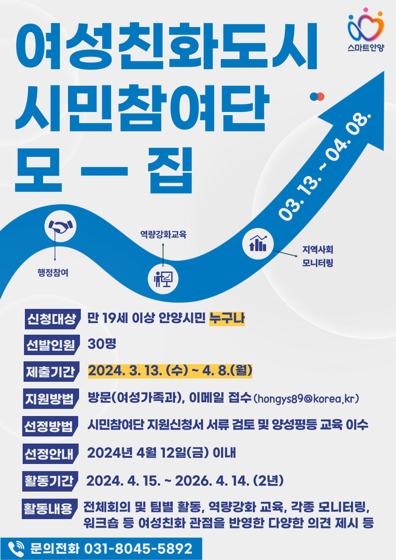2024년 여성친화도시 시민참여단 모집 홍보문