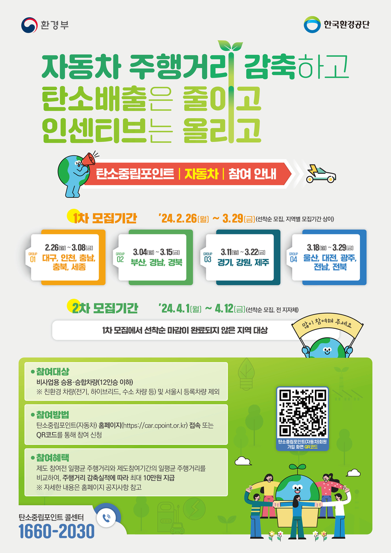 자동차 탄소중립포인트제 홍보 포스터