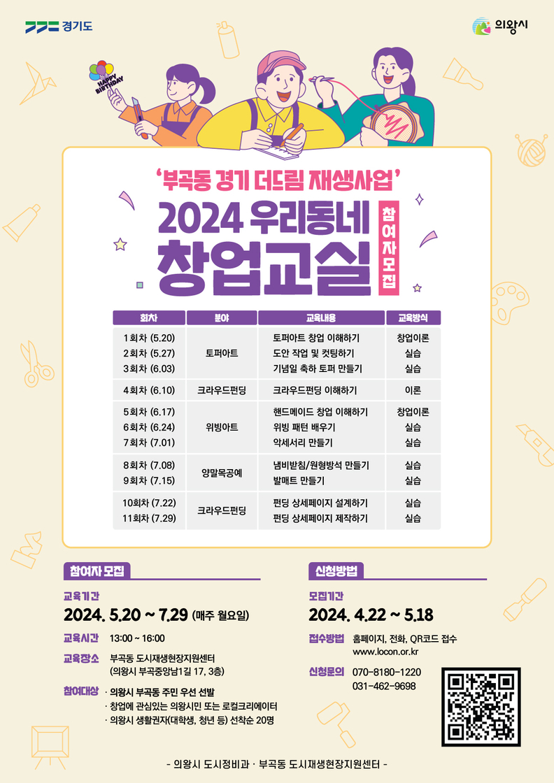 ‘2024년 우리 동네 창업 교실’ 참여자 모집_안내문