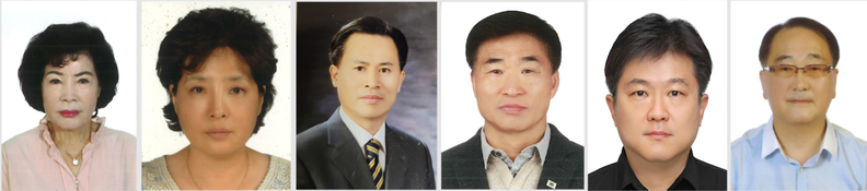 좌측부터 사회봉사_조정순 효행_임미경 문화예술_윤완규 체육_한천석 교육환경보건_김홍준 지역발전_윤귀동