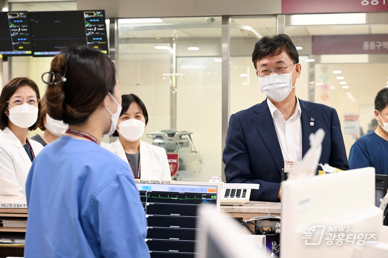 이민근 안산시장, 관내 응급의료기관 찾아 현장 의료진 격려_고대안산병원