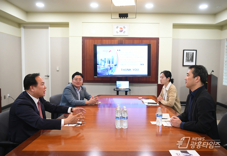 이권재 오산시장, KOTRA실리콘밸리 무역관 면담