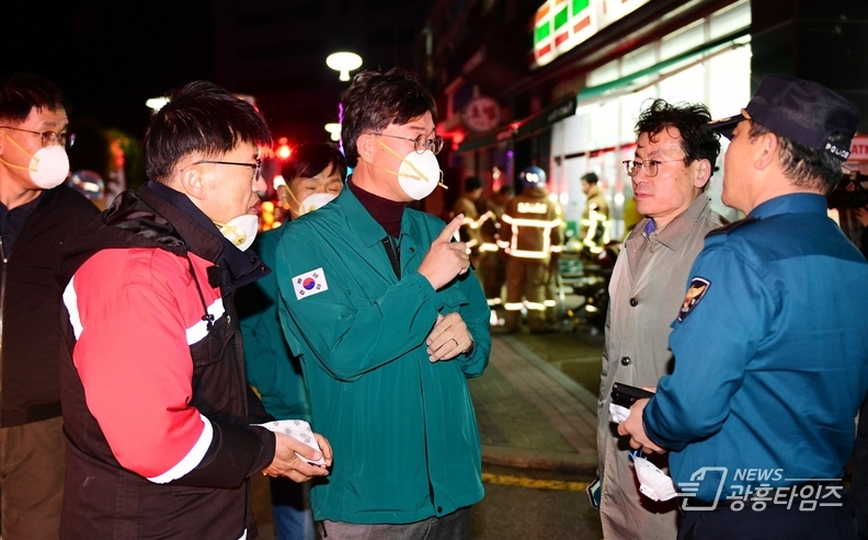 이민근 안산시장, 중앙동 화재 현장 긴급 점검…‘피해자 회복 총력’