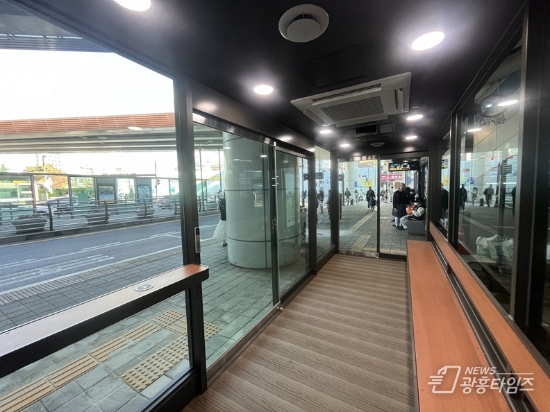 오산시, 겨울철 대비 오산역환승센터 스마트버스승강장 설치