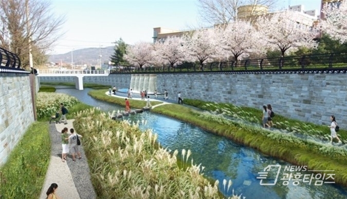 산본천 복원 이미지
