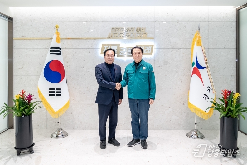 이권재 오산시장, 경기도교육청에서 임태희 교육감과 면담