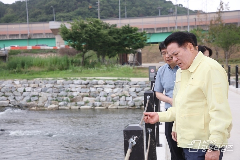 최대호 안양시장 세월교 현장 점검 