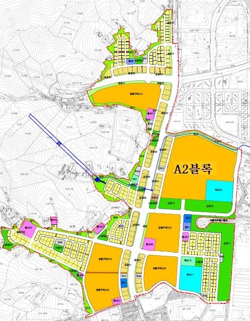 광명 구름산지구 도시개발사업 토지이용계획도