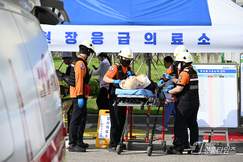 안산시, 을지연습 맞춰‘드론 테러’가정 초동대응 실제 훈련