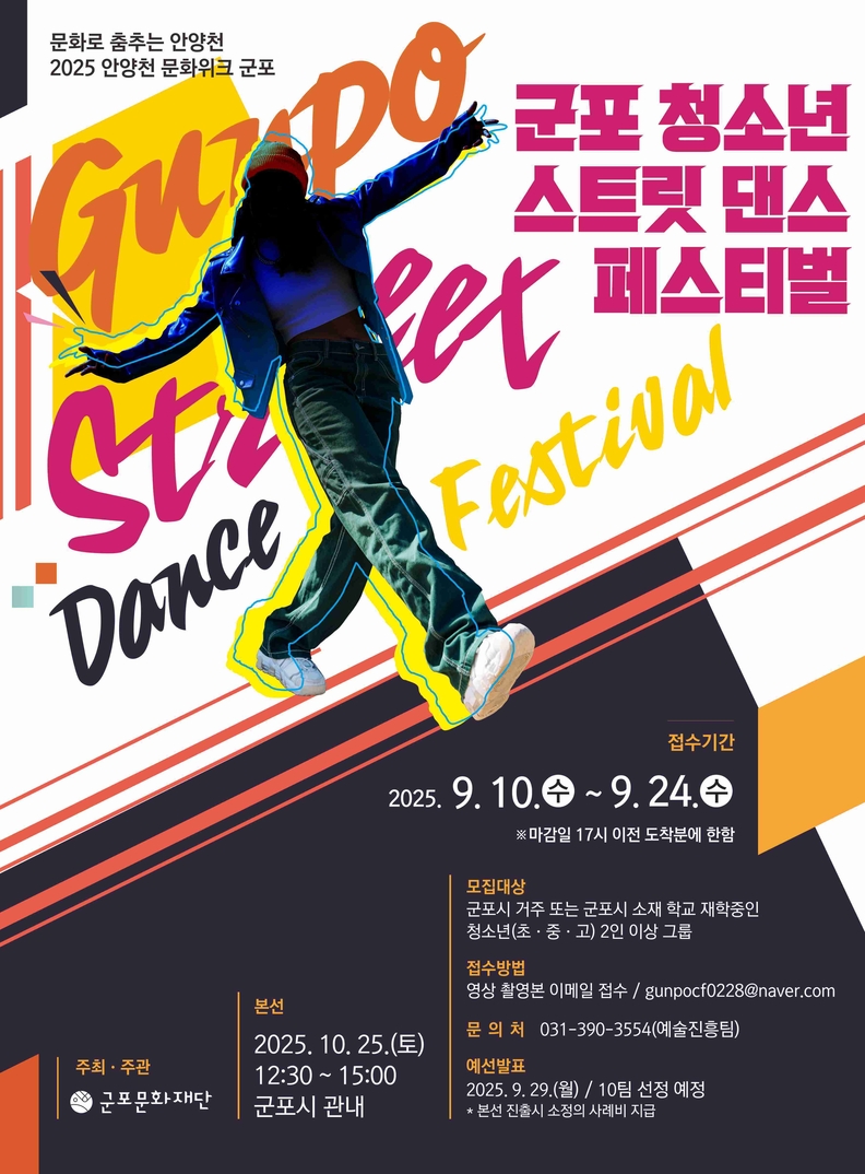 군포문화재단, 군포청소년 스트릿댄스 페스티벌 개최