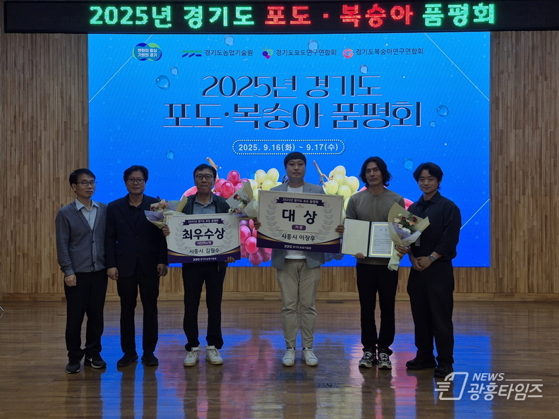 시흥시, 2025년 경기도 포도·복숭아 품평회서 3관왕 쾌거