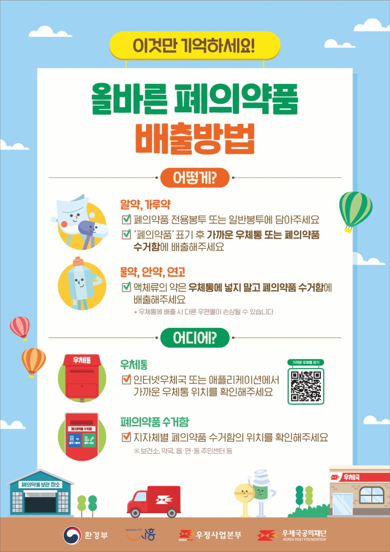 폐의약품 배출방법 안내 포스터