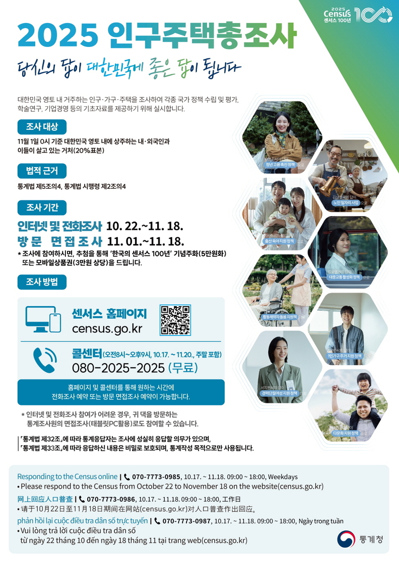 의왕시, ‘2025 인구주택총조사’실시
