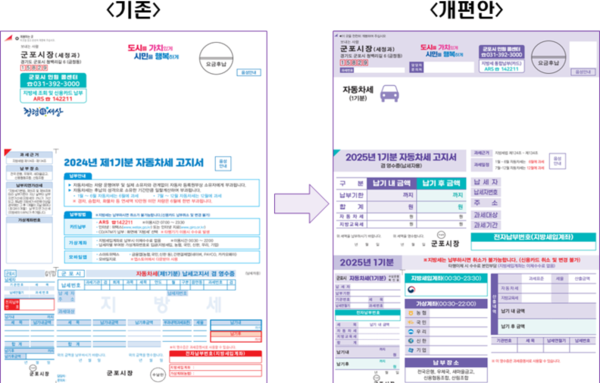 군포시, '큰 글씨 지방세 납부고지서' 도입!