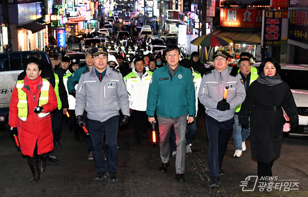 안산시, 설 명절 대비 민·관·경 합동 순찰… 시민 안전 빈틈없게!