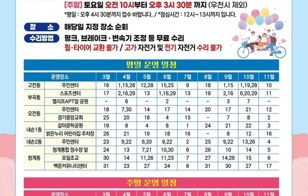 의왕시, 2026년 '찾아가는 자전거 이동 수리센터 운영'