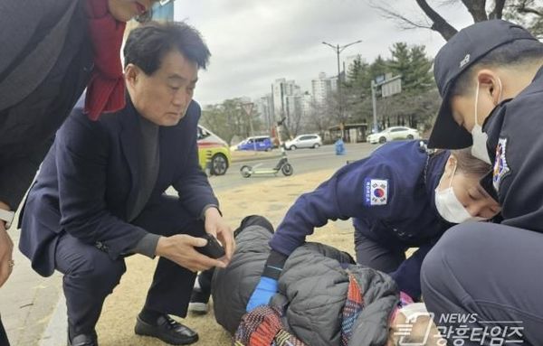 하은호 군포시장 길에 쓰러진 할머니 구조!
