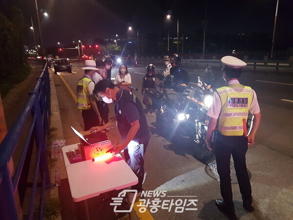 오토바이소음집중단속(사진제공=시흥시) 오토바이소음집중단속(사진제공=시흥시)