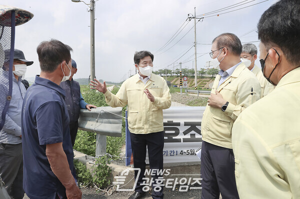 가뭄 현장 긴급 점검 시행 (제공=시흥시)