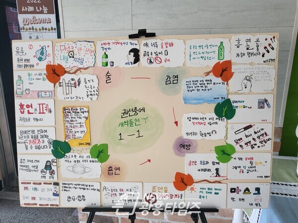  '보건 수업으로 미래 교육을 상상하다’ 성과 발표회 개최(사진2)(권선중학교 보건수업 결과물)/사진제공=경기도교육청