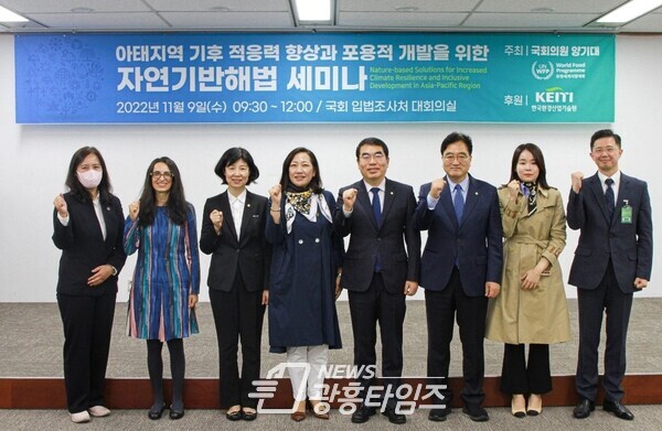 아태지역 기후 적응력 향상과 포용적 개발을 위한 자연기반해법 세미나(사진제공=양기대 의원실)