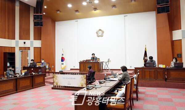 군포시의회 의회운영위원회는 2월 10일 오후, 제1차 회의를 열고 제266회 임시회 의사일정을 협의·결정했다 (사진제공=군포시의회)