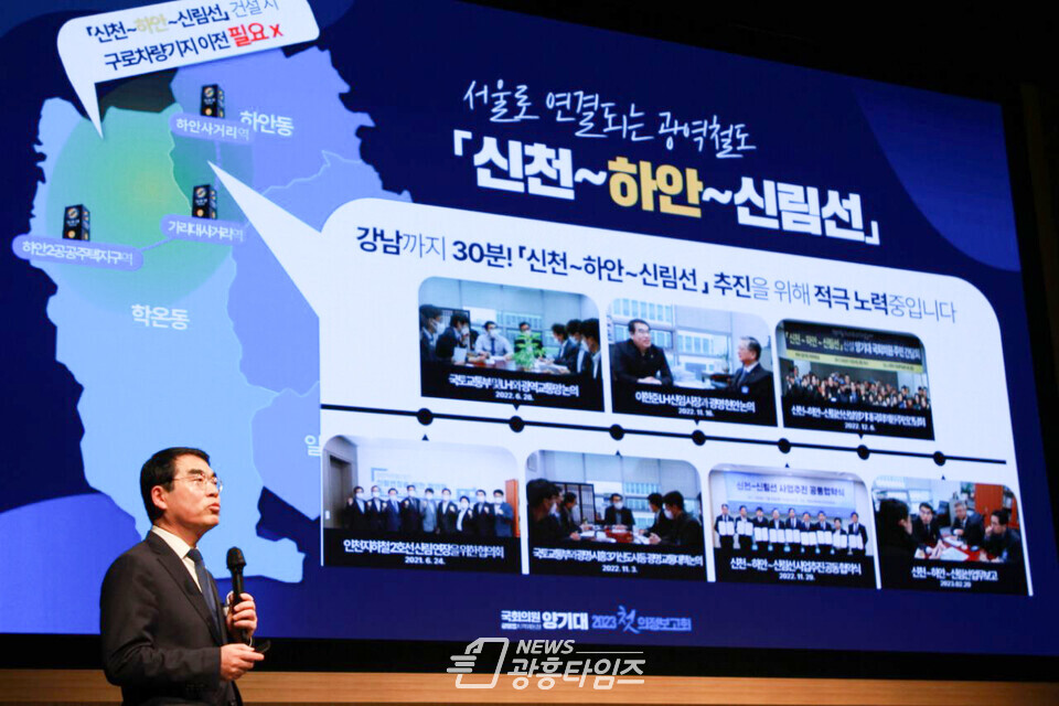 의정보고를 하고 있는 양기대 국회의원(사진제공=양기대 의원실)