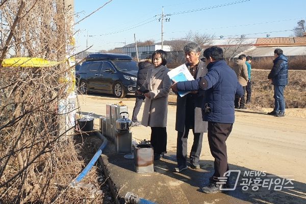 화성시의회 위영란·장철규 의원, 양감면 요당리 수질오염사고 확산방지 당부