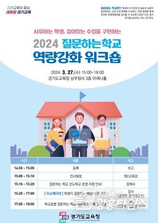 2024 질문하는 학교 교원역량 강화 워크숍 포스터