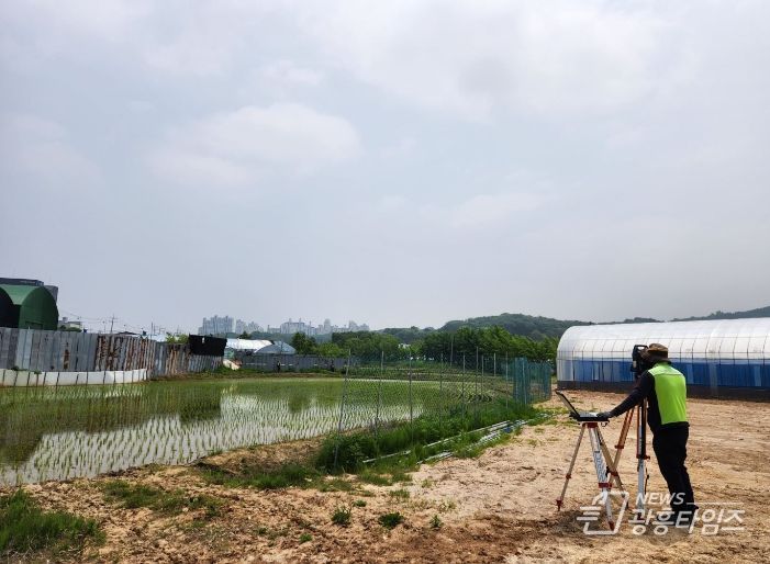 안산시 상록구, '사사5지구'지적재조사사업 임시경계점표지 설치