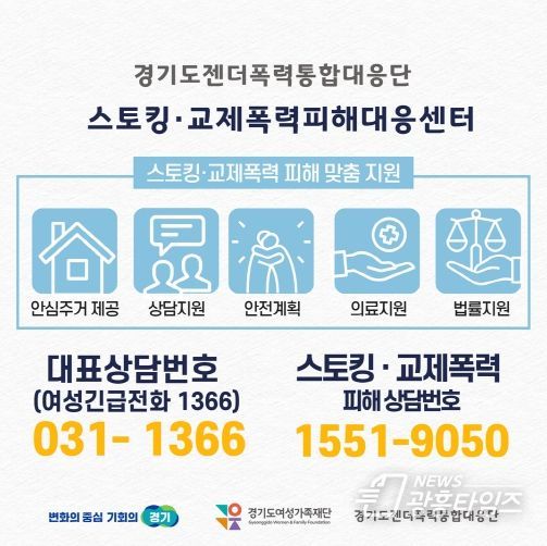 ‘스토킹‧교제폭력 등 젠더폭력 피해자 안심주거시설’ 운영 포스터