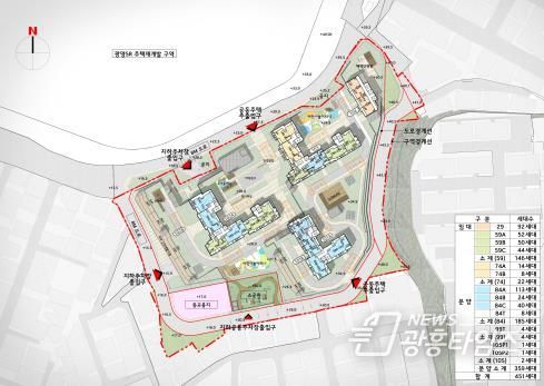 배치도(광명3동 가로주택정비사업)