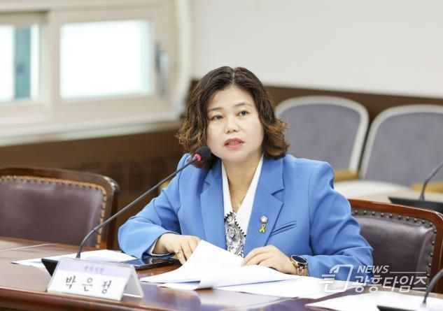 박은정 의원이 지난 11월 25일 제300회 제2차 정례회 기획행정위원회에서 자신이 대표 발의한 ‘안산시 인공지능산업 육성 및 지원 조례안’에 대해 설명하고 있다.