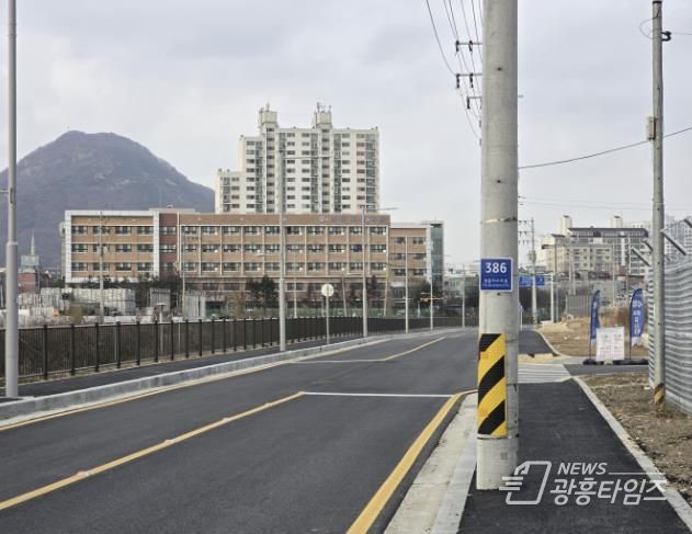 방산~신천 잇는 ‘방산로 4단계’ 준공(도로 및 보도 정비 4-2구간)