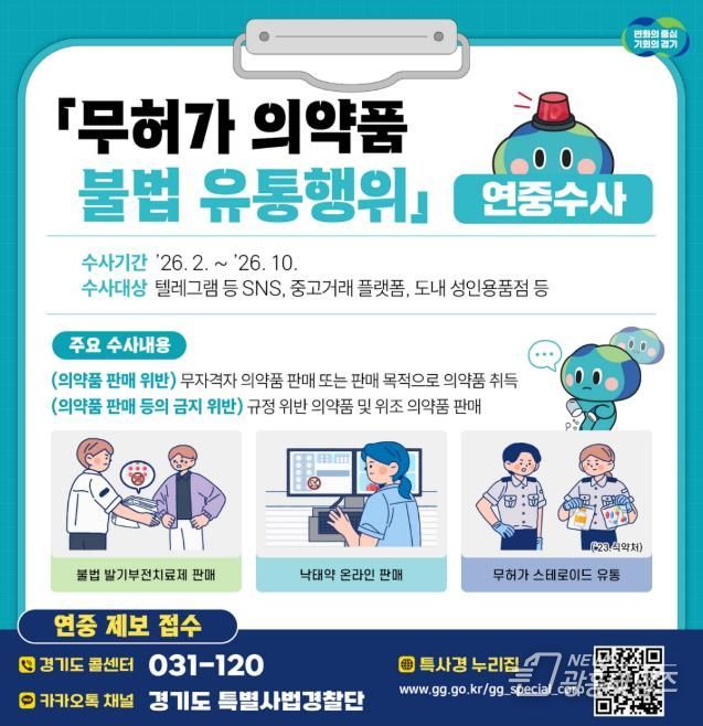 무허가 의약품 불법 유통행위 연중수사