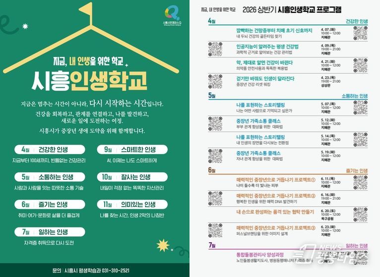 중장년 생애 도약 ‘시흥인생학교’로 시작한다